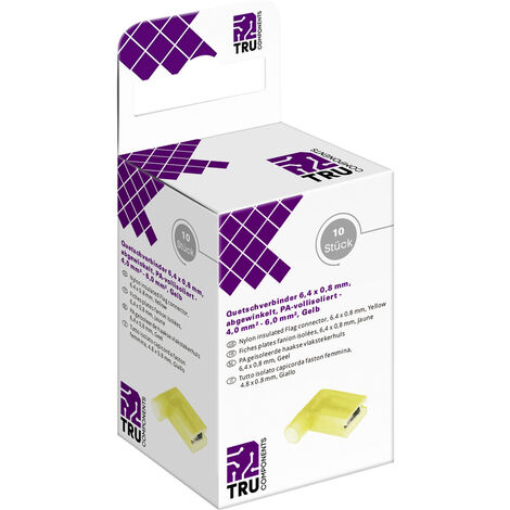 TRU COMPONENTS T2010C367 Quetschverbinder-Sortiment  Steckbreite: 6.4 mm Steckdicke: 0.8 mm 90 ° Vol