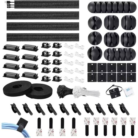 TRU COMPONENTS T23CA007 Boîte d'assortiment de supports de câble TC-12888384 Plage de Ø du faisceau 1 à 40 mm noir 1 set A557083