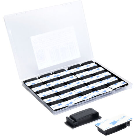 TRU COMPONENTS T24CA074 Befestigungssockel selbstklebend TC-12888568   für Flachbandkabel, wiederver
