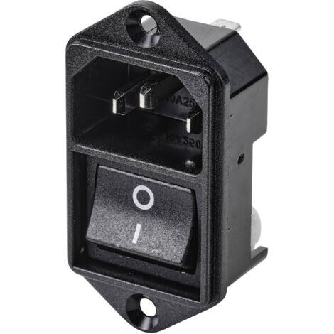 TRU COMPONENTS TC-10088376 Connectique pour appareils réfrigérants C14 embase mâle verticale Nombre total de pôles: 3 10 A noir 1 pc(s) S557012