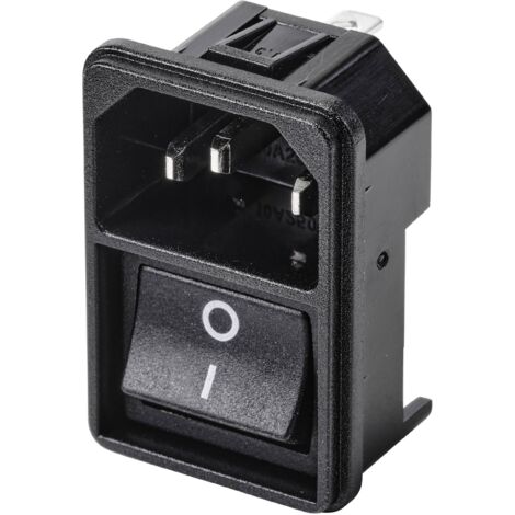 TRU COMPONENTS TC-10088380 Connectique pour appareils réfrigérants C14 embase mâle verticale Nombre total de pôles: 3 10 A noir 1 pc(s) S557032