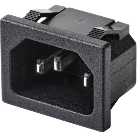 TRU COMPONENTS TC-10088384 Connectique pour appareils réfrigérants C14 embase mâle verticale Nombre total de pôles: 3 10 A noir 1 pc(s) S557082