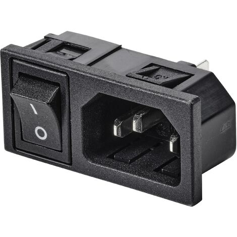 TRU COMPONENTS TC-10088392 Connectique pour appareils réfrigérants C14 embase mâle verticale Nombre total de pôles: 3 10 A noir 1 pc(s) S557062