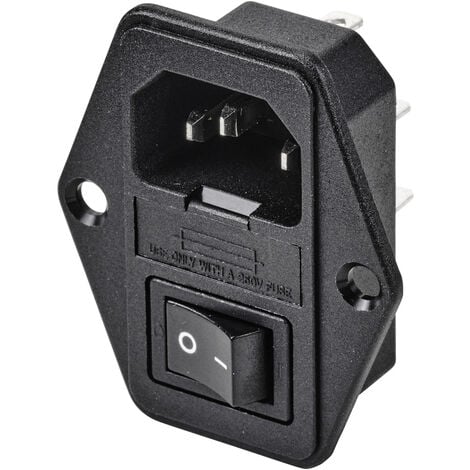 TRU COMPONENTS TC-10088400 Kaltgeräte-Steckverbinder C14 Stecker, Einbau vertikal Gesamtpolzahl: 3 1