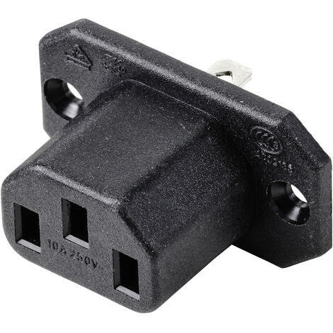 TRU COMPONENTS TC-10088408 Kaltgeräte-Steckverbinder C13 Buchse, Einbau vertikal Gesamtpolzahl: 3 10