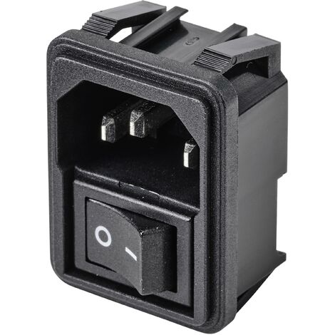 TRU COMPONENTS TC-10088416 Connectique pour appareils réfrigérants C14 embase mâle verticale Nombre total de pôles: 3 10 A noir 1 pc(s) S559712