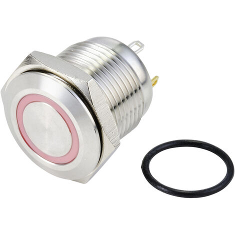 TRU COMPONENTS TC-10090912 GQ16F-10E/J/R/24V/S Vandalismusgeschützter Drucktaster 48 V/DC 2 A 1 x Au