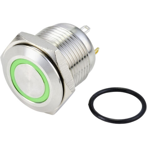 TRU COMPONENTS TC-10090916 GQ16F-10E/J/G/24V/S Vandalismusgeschützter Drucktaster 48 V/DC 2 A 1 x Au