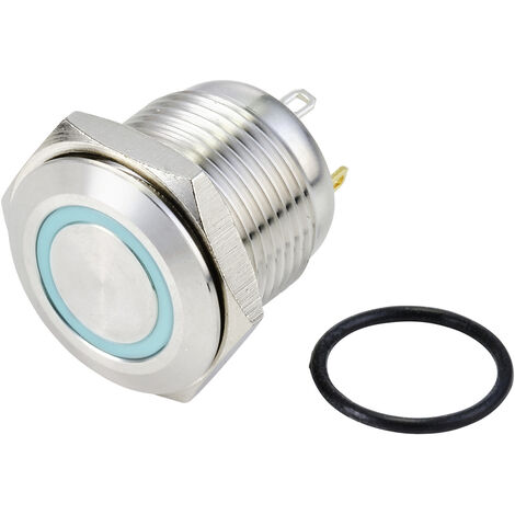 TRU COMPONENTS TC-10090920 GQ16F-10E/J/B/24V/S Vandalismusgeschützter Drucktaster 48 V/DC 2 A 1 x Au