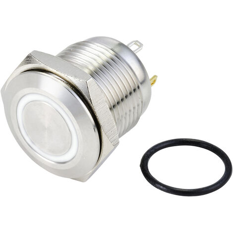 TRU COMPONENTS TC-10090924 GQ16F-10E/J/W/24V/S Vandalismusgeschützter Drucktaster 48 V/DC 2 A 1 x Au