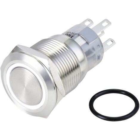 TRU COMPONENTS TC-10090956 LAS1-AGQ-11ZE/W/24V/S Vandalismusgeschützter Drucktaster 250 V/AC 3 A 1 x