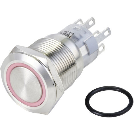 TRU COMPONENTS TC-10090960 LAS1-AGQ-22E/R/24V/S Vandalismusgeschützter Drucktaster 250 V/AC 3 A 2 x
