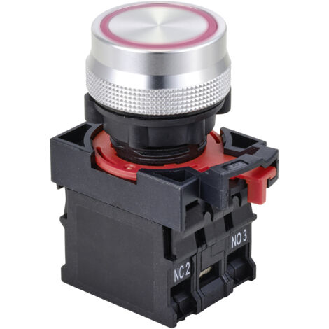 TRU COMPONENTS TC-10091040 ONPOW26-11E/R/12V Druckschalter 250 V 5 A 1 x Ein/(Ein) tastend Rot  IP40