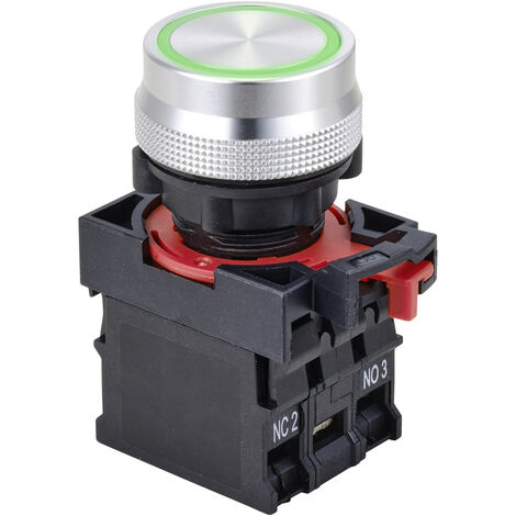 TRU COMPONENTS TC-10091044 ONPOW26-11E/G/12V Druckschalter 250 V 5 A 1 x Ein/(Ein) tastend Grün  IP4