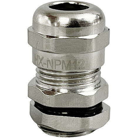 TRU COMPONENTS TC-10302820 Kabelverschraubung   M12 Messing (vernickelt) Metall 1 St.