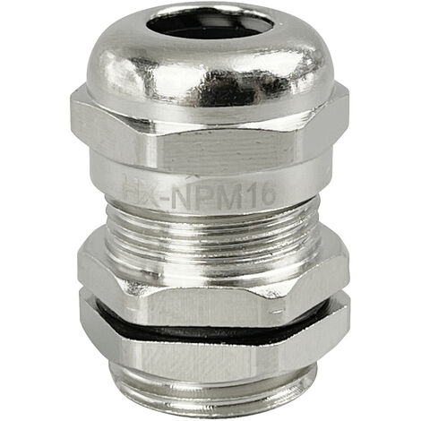 TRU COMPONENTS TC-10302824 Kabelverschraubung M16 Messing (vernickelt) Metall 1 St.