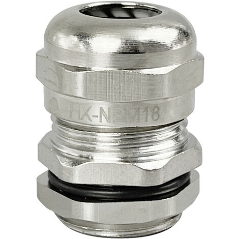 TRU COMPONENTS TC-10302828 Kabelverschraubung   M18 Messing (vernickelt) Metall 1 St.