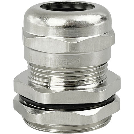 TRU COMPONENTS TC-10302840 Kabelverschraubung   M25 Messing (vernickelt) Metall 1 St.