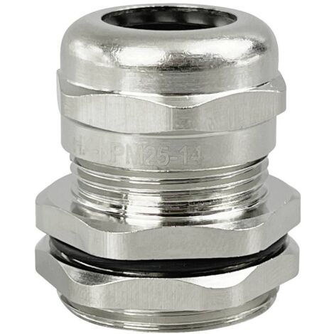 TRU COMPONENTS TC-10302840 Presse-étoupe M25 laiton (nickelé) métal 1 pc(s) S434972