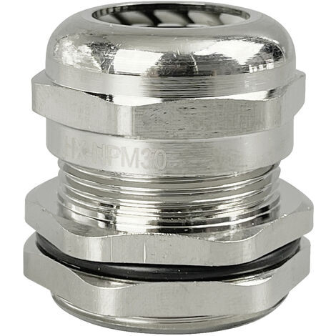 TRU COMPONENTS TC-10302844 Kabelverschraubung M30 Messing (vernickelt) Metall 1 St.