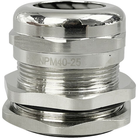 TRU COMPONENTS TC-10302852 Kabelverschraubung   M40 Messing (vernickelt) Metall 1 St.
