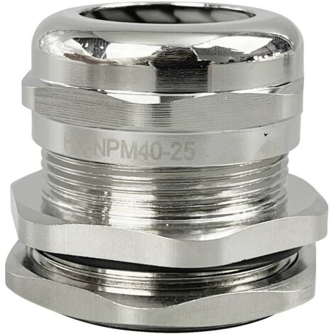 TRU COMPONENTS TC-10302852 Presse-étoupe M40 laiton (nickelé) métal 1 pc(s) S434922