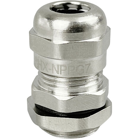 TRU COMPONENTS TC-10302868 Kabelverschraubung   PG7 Messing (vernickelt) Metall 1 St.