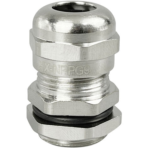 TRU COMPONENTS TC-10302872 Kabelverschraubung   PG9 Messing (vernickelt) Metall 1 St.