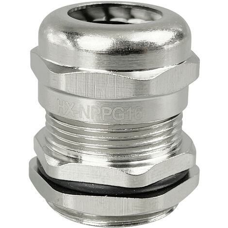 TRU COMPONENTS TC-10302884 Kabelverschraubung   PG16 Messing (vernickelt) Metall 1 St.