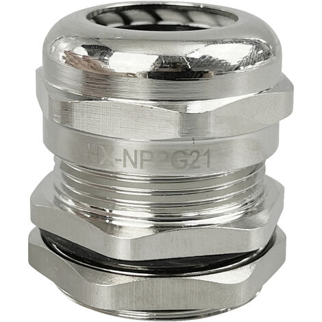 TRU COMPONENTS TC-10302888 Kabelverschraubung   PG21 Messing (vernickelt) Metall 1 St.