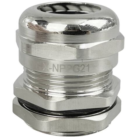 TRU COMPONENTS TC-10302888 Presse-étoupe PG21 laiton (nickelé) métal 1 pc(s) S434552