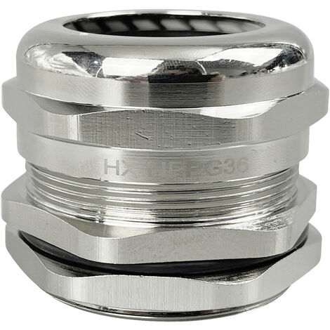 TRU COMPONENTS TC-10305396 Kabelverschraubung   PG36 Messing (vernickelt) Metall 1 St.