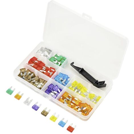 TRU COMPONENTS TC-10334036 Mini fusible plat 3 A, 5 A, 7.5 A, 10 A, 15 A, 20 A, 25 A, 30 A violet, o
