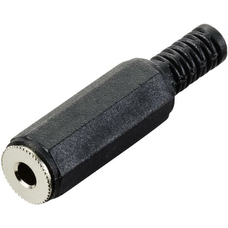TRU COMPONENTS TC-10336020 Jack 3.5 mm femelle, droit mono noir 1 pc(s) S617732