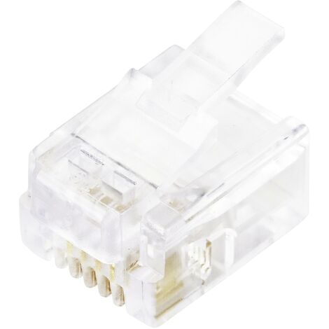 TRU COMPONENTS TC-10336036 Fiche mâle modulaire mâle, droit Nombre de pôles 6P4C RJ45 1 pc(s) S617702