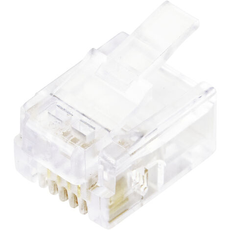 TRU COMPONENTS TC-10336036  Modularstecker Stecker, gerade   Polzahl Sensoren 6P4C RJ45  1 St.