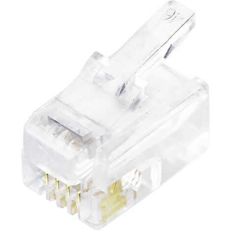 TRU COMPONENTS TC-10336056 Fiche mâle modulaire mâle, droit Nombre de pôles 4P4C RJ45 1 pc(s) S617912