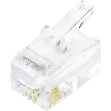 TRU COMPONENTS TC-10336056  Modularstecker Stecker, gerade   Polzahl Sensoren 4P4C RJ45  1 St.