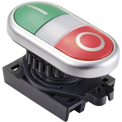 TRU COMPONENTS TC-10344000 S2TR-P1W Bouton-poussoir à double touche vert, rouge 1 pc(s) S687772