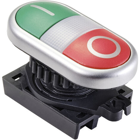 TRU COMPONENTS TC-10344000 S2TR-P1W Doppeldrucktaster   Grün, Rot   1 St.