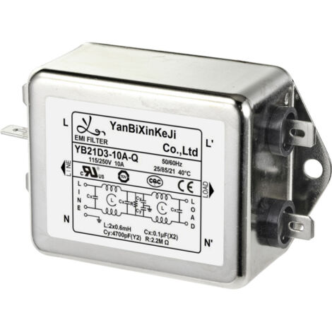 TRU COMPONENTS TC-10471948 Entstörfilter  250 V/AC 10 A 0.6 mH (L x B x H) 75 x 51 x 37 mm 1 St.