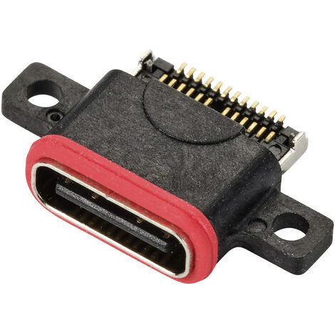 TRU COMPONENTS TC-10490668 Micro USB 3.1 Typ-C®-Buchse für Lötbefestigung Steckverbinder-Bauform: Bu