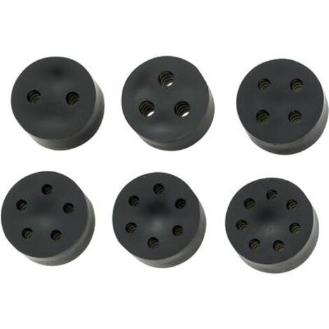 TRU COMPONENTS TC-10820764 TC-MH14-4A203 GUARNIZIONE MULTIPASSO PG11 4 X 1.3 - 2.3 MM GOMMA NERA 50 PZ.