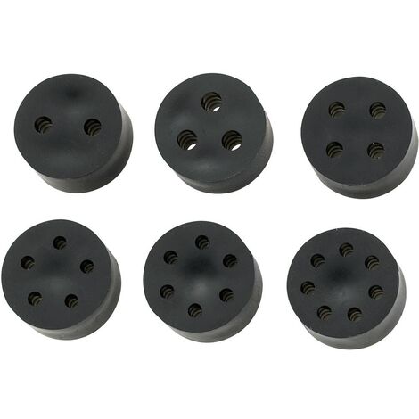 TRU COMPONENTS TC-10820796 TC-MH23-4F203 Joint muti-passages M25 4 x 3.8 - 5.2 mm caoutchouc noir 50 pc(s) D739002