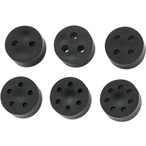 TRU COMPONENTS TC-10820804 TC-MH16-2A203 Joint muti-passages PG13.5 2 x 3.5 - 5.2 mm caoutchouc noir 50 pc(s)