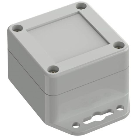 TRU COMPONENTS TC-10860396 Alloggiamento flangia Policarbonato Grigio luminescente 1 pz.