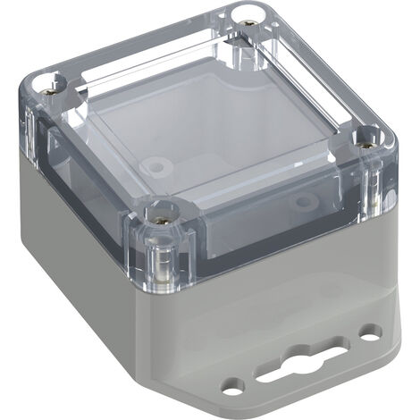 TRU COMPONENTS  TC-10860408 Flansch-Gehäuse 60 x 60 x 40.10  ABS-PC  Lichtgrau 1 St.