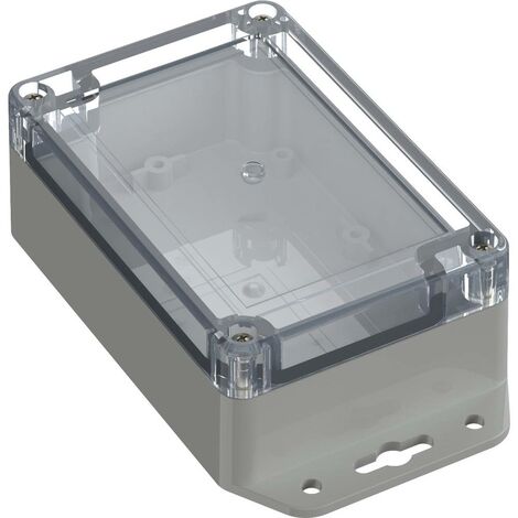 TRU COMPONENTS TC-10860576 Alloggiamento flangia ABS-PC Grigio luminescente 1 pz.