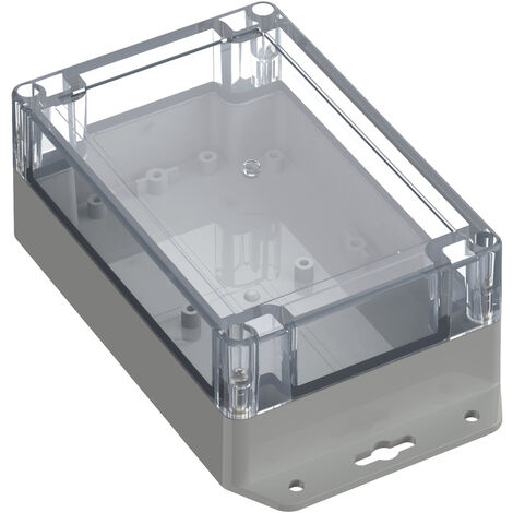 TRU COMPONENTS  TC-10860812 Flansch-Gehäuse 150 x 100 x 60  ABS-PC  Lichtgrau 1 St.
