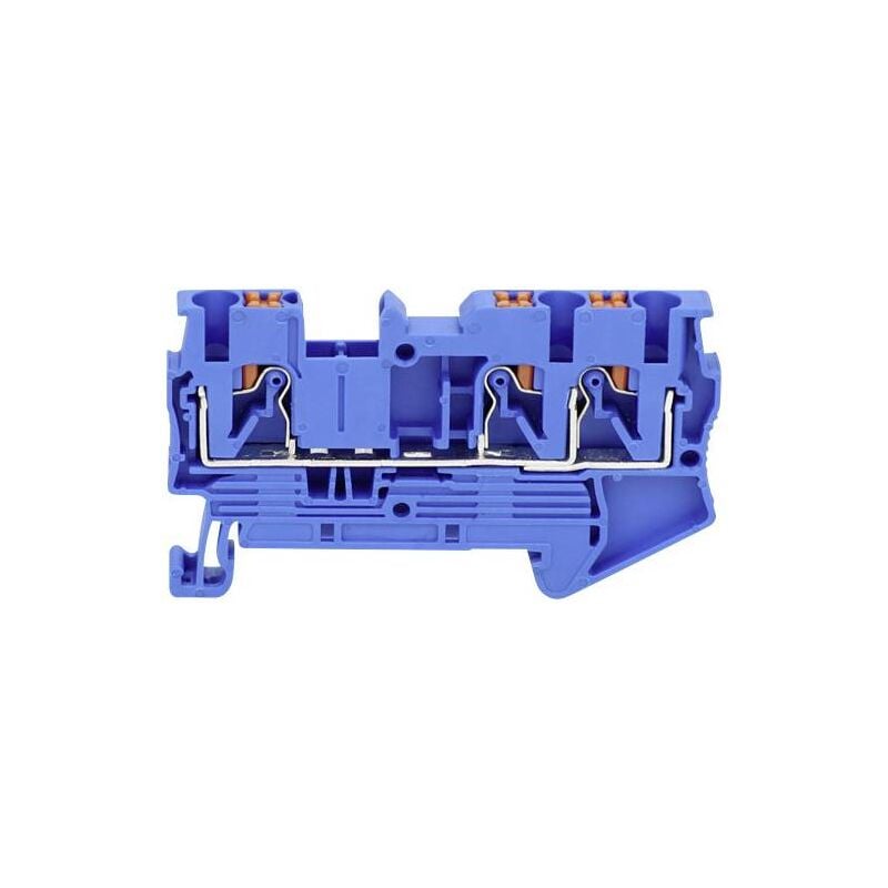 TRU COMPONENTS TC-JPT4-TW Blue Borne de passage 6.2 mm connexion rapide 0.2 mm² 4 mm² bleu 1 pc(s) C069932